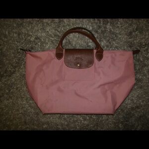 Longchamp Pink and Brown Tote Bag